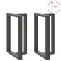 Preview: Bartischbeine T-Form 2 Stk. Anthrazit 60x35x(90-91) cm Stahl