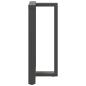 Preview: Bartischbeine T-Form 2 Stk. Anthrazit 60x35x(90-91) cm Stahl