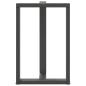 Preview: Bartischbeine T-Form 2 Stk. Anthrazit 60x35x(90-91) cm Stahl