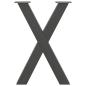Preview: Esstischbeine X-Form 2 Stk. Anthrazit 60x(72-73) cm Stahl