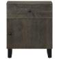 Preview: Nachttisch Schwarz 50x33x60 cm Massivholz Mango