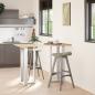 Preview: Bartischbeine T-Form 2 Stk. Weiß 50x35x(100-101) cm Stahl