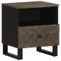 Preview: ARDEBO.de - Nachttisch Schwarz 40x33x46 cm Massivholz Mango