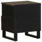 Preview: Nachttisch Schwarz 40x33x46 cm Massivholz Mango