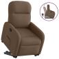 Preview: ARDEBO.de - Relaxsessel mit Aufstehhilfe Braun Stoff
