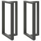 Preview: Bartischbeine T-Form 2 Stk. Anthrazit 60x35x(100-101) cm Stahl
