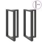 Preview: Bartischbeine T-Form 2 Stk. Anthrazit 60x35x(100-101) cm Stahl