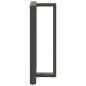 Preview: Bartischbeine T-Form 2 Stk. Anthrazit 60x35x(100-101) cm Stahl
