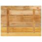 Preview: Tischplatte 80x70x1,5 cm Rechteckig Raues Massivholz Mango