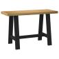 Preview: ARDEBO.de - Schreibtisch NOAIN A-Form-Beine 120x50x75 cm Massivholz Kiefer
