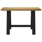 Preview: Schreibtisch NOAIN A-Form-Beine 120x50x75 cm Massivholz Kiefer
