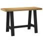 Preview: Schreibtisch NOAIN A-Form-Beine 120x50x75 cm Massivholz Kiefer