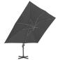 Preview: Ampelschirm mit Aluminiummast 400 x 300 cm Anthrazit
