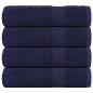 Preview: ARDEBO.de - Handtücher FROGN 4 Stk. Marineblau 50x100 cm 360 g/m²
