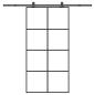 Preview: ARDEBO.de - Schiebetür mit Beschlag 102,5x205 cm ESG-Glas & Aluminium