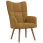 Preview: Relaxsessel mit Hocker Braun Samt
