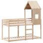 Preview: Etagenbett mit Dach 80x200 cm Massivholz Kiefer