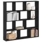 Preview: ARDEBO.de - W?rfelregal 12 F?cher Schwarz Holzwerkstoff