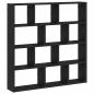 Preview: W?rfelregal 12 F?cher Schwarz Holzwerkstoff