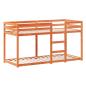 Preview: Etagenbett mit Dach Wachsbraun 90x190 cm Massivholz Kiefer