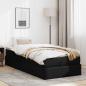 Preview: Ottoman-Bett mit Matratze Schwarz 90x190 cm Kunstleder