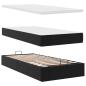 Preview: Ottoman-Bett mit Matratze Schwarz 90x190 cm Kunstleder