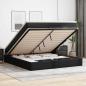 Preview: ARDEBO.de - Ottoman-Bett mit Matratze Schwarz 180x200 cm Kunstleder
