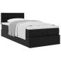 Preview: Ottoman-Bett mit Matratze Schwarz 90x190 cm Kunstleder