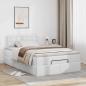 Preview: Ottoman-Bett mit Matratze Weiß 120x200 cm Kunstleder