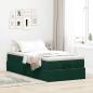Preview: Ottoman-Bett mit Matratze Dunkelgrün 90x190 cm Samt