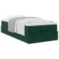 Preview: Ottoman-Bett mit Matratze Dunkelgrün 90x190 cm Samt