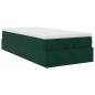 Preview: Ottoman-Bett mit Matratze Dunkelgrün 90x190 cm Samt