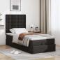 Preview: Ottoman-Bett mit Matratze Schwarz 90x190 cm Kunstleder