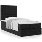 Preview: Ottoman-Bett mit Matratze Schwarz 90x190 cm Kunstleder