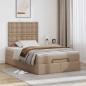 Preview: Ottoman-Bett mit Matratze Cappuccino-Braun 120x190cm Kunstleder