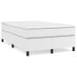 Preview: ARDEBO.de - Boxspringbett mit Matratze Weiß 120x190 cm Kunstleder