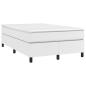 Preview: Boxspringbett mit Matratze Weiß 120x190 cm Kunstleder