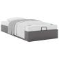 Preview: Ottoman-Bett ohne Matratze Grau 100x200 cm Kunstleder