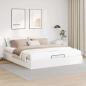Preview: Ottoman-Bett ohne Matratze Weiß 200x200 cm Kunstleder