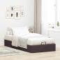 Preview: Ottoman-Bett ohne Matratze Dunkelbraun 90x190 cm Stoff