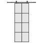 Preview: Schiebetür mit Beschlag 76x205 cm ESG-Glas & Aluminium