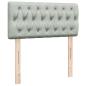 Preview: Ottoman-Bett mit Matratze Hellgrau 90x190 cm Samt