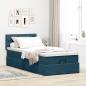 Preview: Ottoman-Bett mit Matratze Dunkelblau 80x200 cm Samt