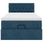 Preview: Ottoman-Bett mit Matratze Dunkelblau 80x200 cm Samt
