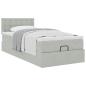 Preview: Ottoman-Bett mit Matratze Hellgrau 90x190 cm Samt