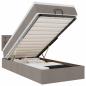 Preview: Ottoman-Bett mit Matratze & LEDs Taupe 80x200 cm Stoff