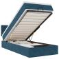 Preview: Ottoman-Bett mit Matratze & LEDs Dunkelblau 90x190 cm Samt