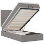 Preview: Ottomane Bett mit Matratze & LEDs Taupe 90x200 cm Stoff