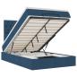 Preview: Ottoman-Bett mit Matratze Blau 120x190 cm Stoff