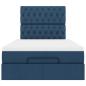 Preview: Ottoman-Bett mit Matratze Blau 120x190 cm Stoff
